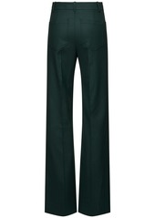 Victoria Beckham Alina Fluid Wool Blend Flared Pants