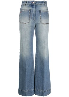 Victoria Beckham Alina studded wide-leg jeans