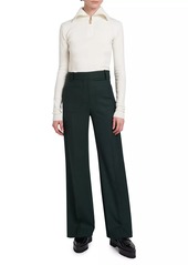 Victoria Beckham Alina Wool-Blend Flare Trousers