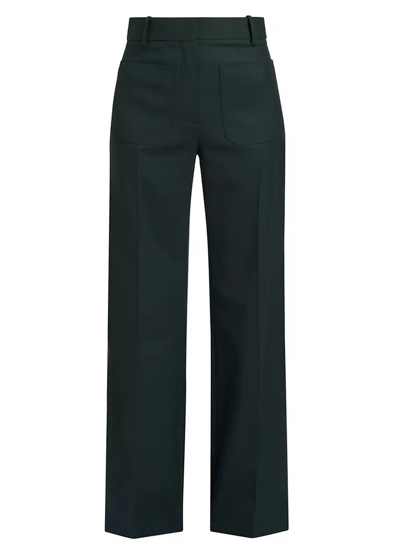 Victoria Beckham Alina Wool-Blend Flare Trousers