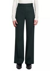 Victoria Beckham Alina Wool-Blend Flare Trousers