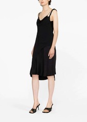 Victoria Beckham asymmetric fringed slip dress