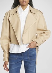 Victoria Beckham Belted Short Trench Jacket