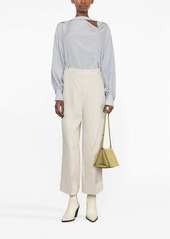 Victoria Beckham boat-neck puff-sleeved blouse