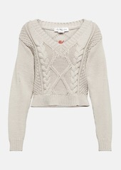 Victoria Beckham Cable-knit cotton-blend sweater