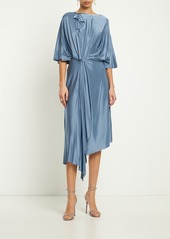 Victoria Beckham Cape Sleeve Stretch Midi Dress