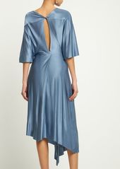 Victoria Beckham Cape Sleeve Stretch Midi Dress