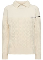 Victoria Beckham Collar Detail Wool Sweater