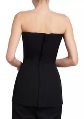 Victoria Beckham Crepe Strapless Corset Top