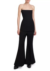 Victoria Beckham Crepe Strapless Corset Top