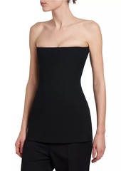 Victoria Beckham Crepe Strapless Corset Top