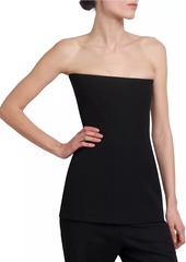 Victoria Beckham Crepe Strapless Corset Top