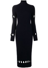 Victoria Beckham cut-out ribbed mid-length dress