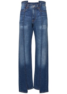 Victoria Beckham Deconstructed Slim Cotton Jeans