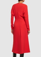 Victoria Beckham Dolman Viscose Blend Midi Dress