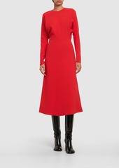 Victoria Beckham Dolman Viscose Blend Midi Dress