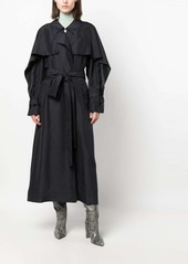 Victoria Beckham draped silk trench coat