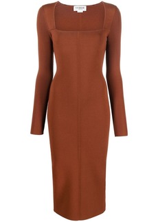 Victoria Beckham fitted square-neck dress