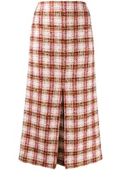 Victoria Beckham fitted tweed midi skirt