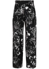 Victoria Beckham floral-print silk trousers