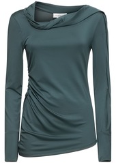 Victoria Beckham Fluid Draped Jersey Top