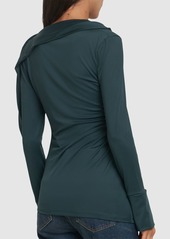 Victoria Beckham Fluid Draped Jersey Top