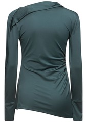 Victoria Beckham Fluid Draped Jersey Top