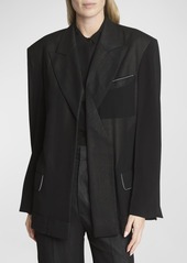 Victoria Beckham Fold-Detail Tailored Oversized Jacket