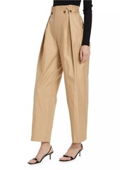 Victoria Beckham Gathered High-Rise Tapered Pants
