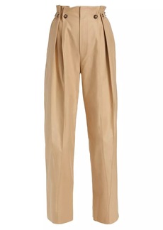 Victoria Beckham Gathered High-Rise Tapered Pants