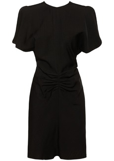 Victoria Beckham Gathered-waist Viscose Mini Dress