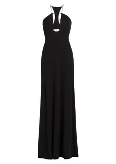 Victoria Beckham Halter Floor-Length Dress