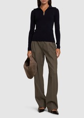 Victoria Beckham High-neck Wool Blend Top