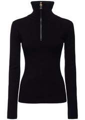 Victoria Beckham High-neck Wool Blend Top