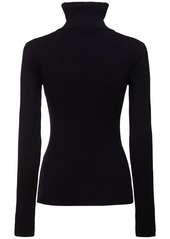 Victoria Beckham High-neck Wool Blend Top