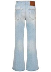 Victoria Beckham High Rise Flared Cotton Jeans