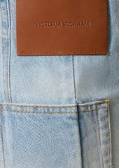 Victoria Beckham High Rise Flared Cotton Jeans