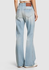 Victoria Beckham High Rise Flared Cotton Jeans