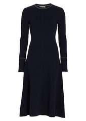 Victoria Beckham Knit Fit-&-Flare Midi Dress