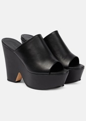 Victoria Beckham Leather platform mules