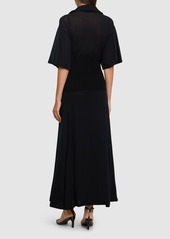 Victoria Beckham Light Cotton Blend Knit Long Dress