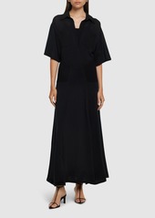 Victoria Beckham Light Cotton Blend Knit Long Dress