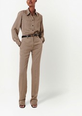 Victoria Beckham logo-print slim-fit trousers