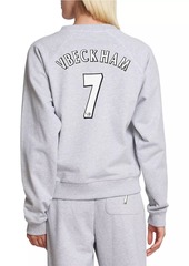 Victoria Beckham Loop-Back Cotton Football Sweatshirt