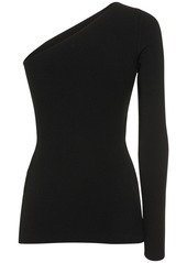 Victoria Beckham One Shoulder Stretch Viscose Top