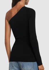 Victoria Beckham One Shoulder Stretch Viscose Top