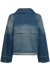 Victoria Beckham Oversized Cotton Denim Tunic Shirt