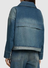 Victoria Beckham Oversized Cotton Denim Tunic Shirt