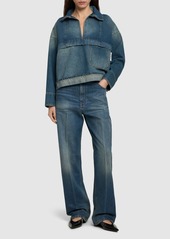 Victoria Beckham Oversized Cotton Denim Tunic Shirt