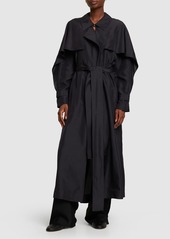 Victoria Beckham Pleated Silk Trench Coat